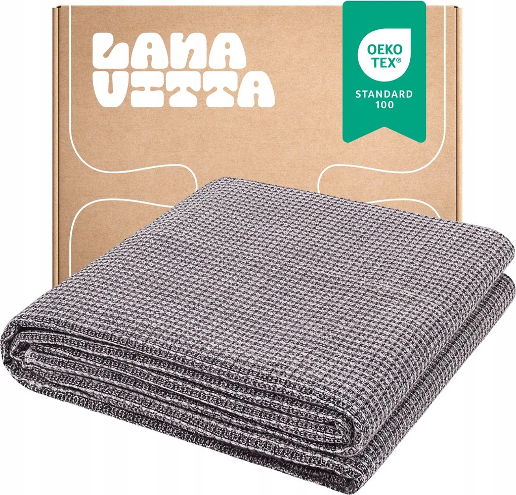 Pamut takaró "Verbena" ágytakaró Pléd barna 170×210 cm