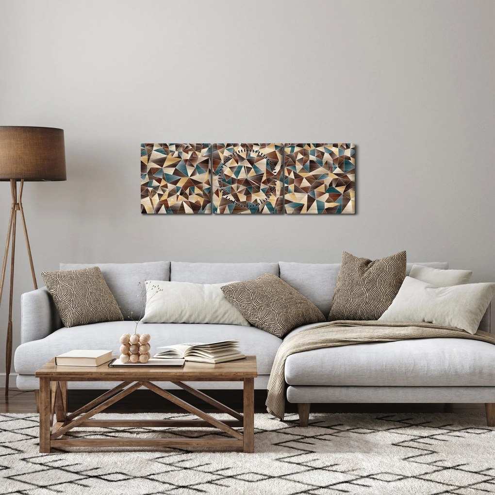 A háromszögek képe (órával) (90x30 cm)