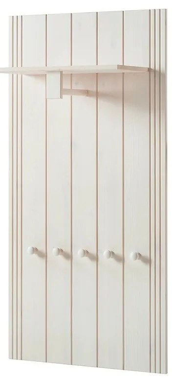 Fehér borovi fenyő előszoba bútor 60x120x25 cm Anita – Støraa