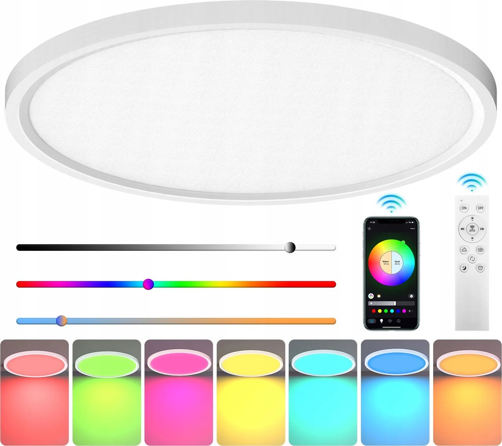 Rgb Mennyezeti Lámpa Wifi Led 30W Távirányítóval App Smart