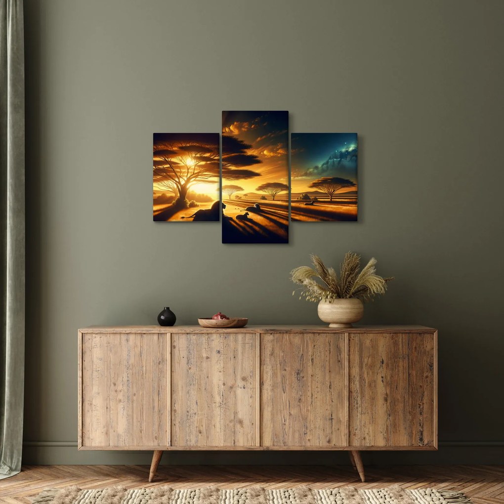 Kép - Pihenő oroszlánok (90x60 cm)