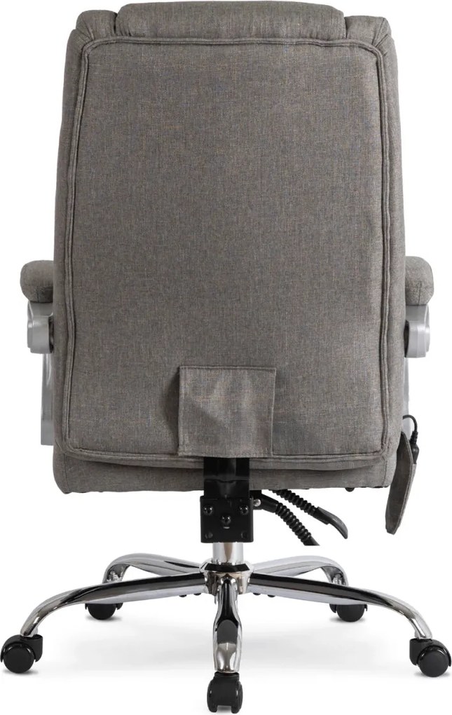 Forgószék masszírozó funkcióval, fűthető funkcióval, szürke színben, szövet kárpittal. GIORGIO