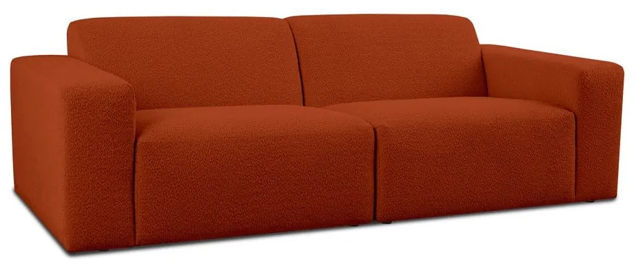 Téglavörös buklé kanapé 228 cm Roxy – Scandic