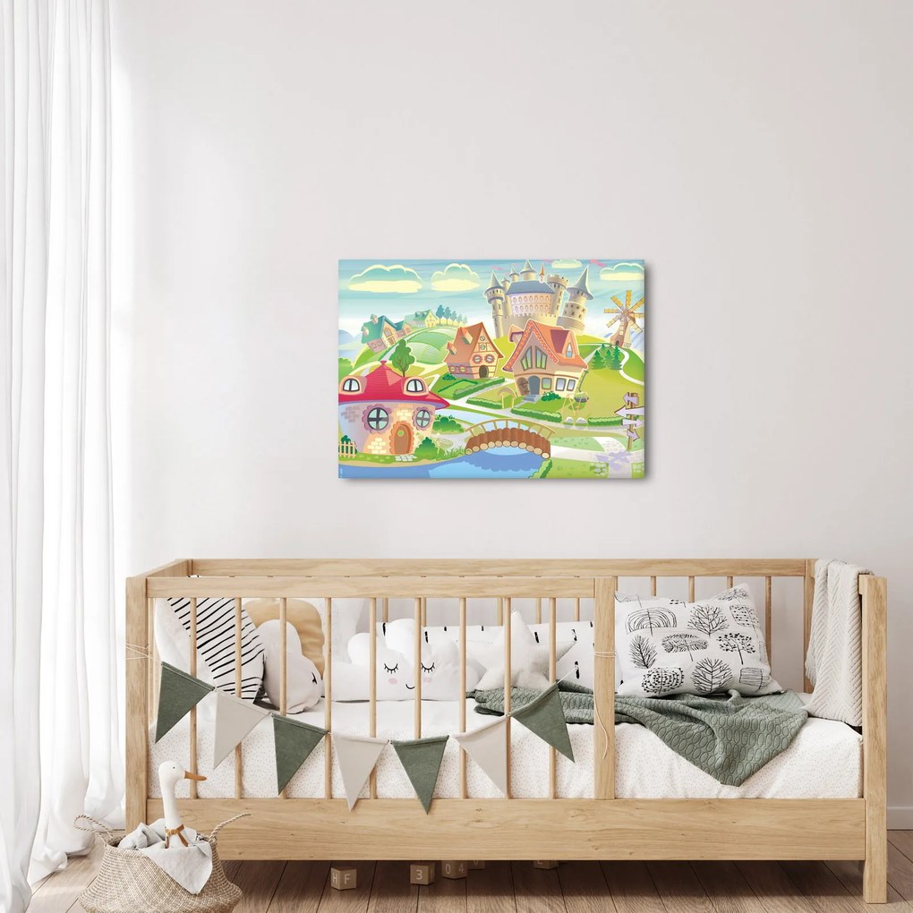 Kép - színes város (70x50 cm)