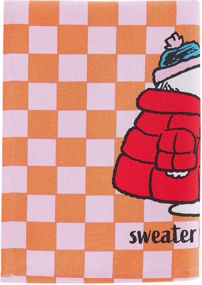 PEANUTS konyharuha 38x54cm , Snoopy kabátban