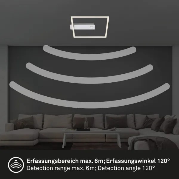 Briloner - LED mennyezeti lámpa szenzorral FRAME LED/14W/230V 3000K 30x32 cm matt króm