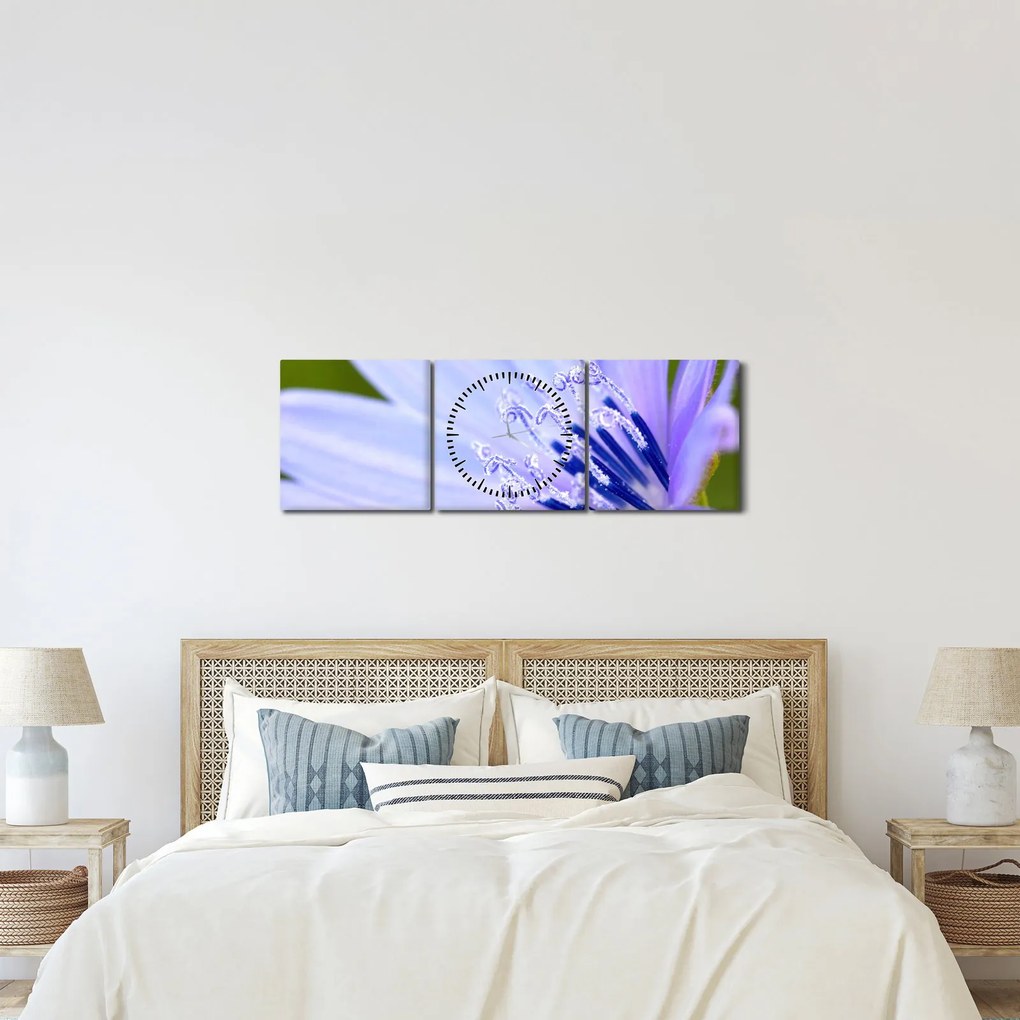 Kép - Virág (órával) (90x30 cm)