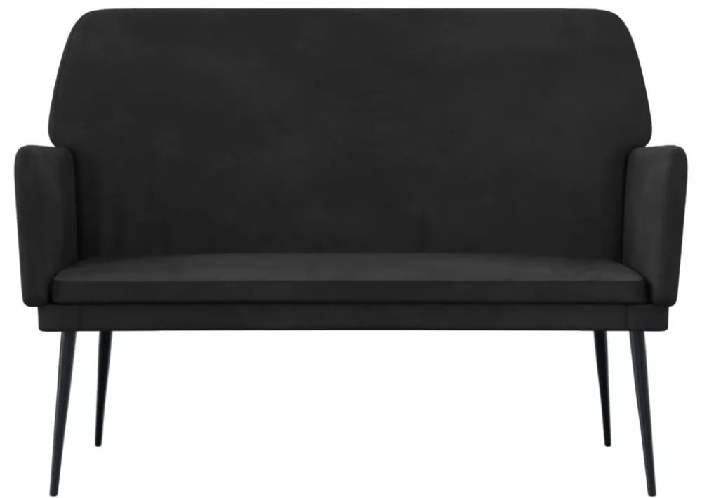 fekete bársonypad 108x79x79 cm