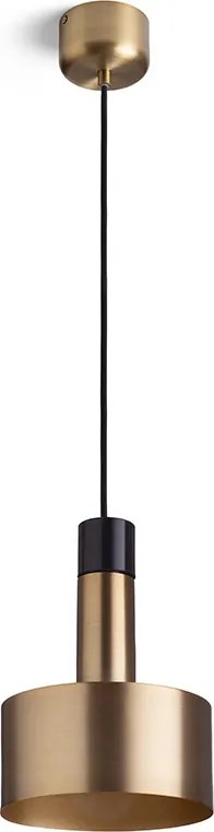 RENDL DIVINA függőlámpa sárgaréz/dekoratív fekete márvány 230V LED E27 5W