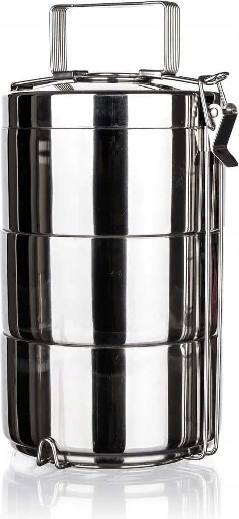 Banquet Akcent rozsdamentes duplafalú ételhordó, 3 részes