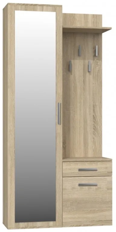 Odell Duo előszobafal, 50x180x35 cm, sonoma