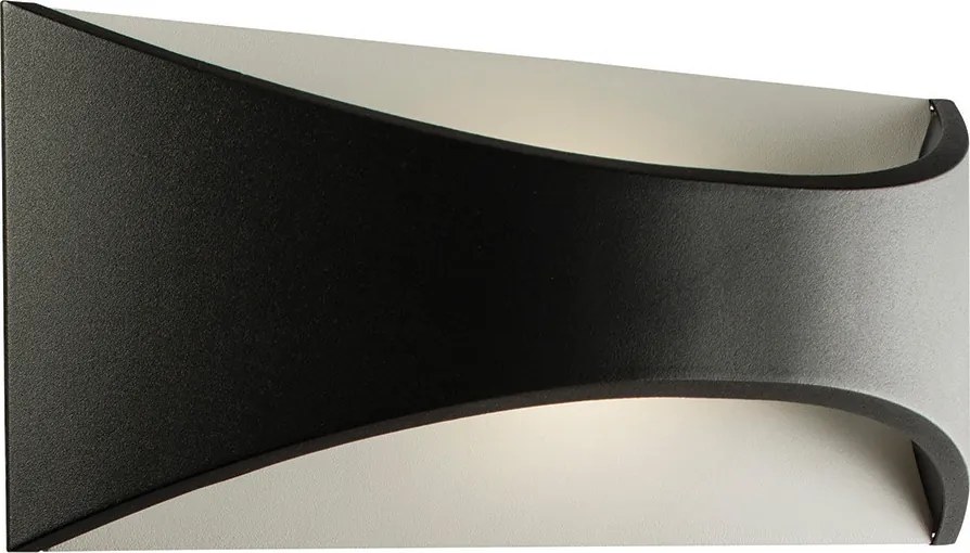 ENDON 61865 VILCAN Modern Kültéri Fali Lámpa Matt Fekete, Opál LED IP44