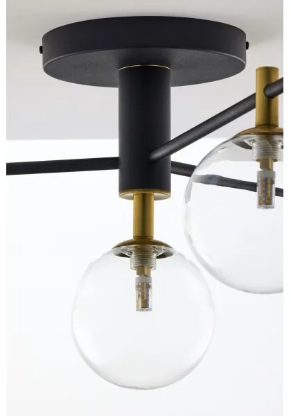 Jupiter 2034 - Felületre szerelhető csillár FIGARO 4xG9/10W/230V fekete/arany/bézs/átlátszó