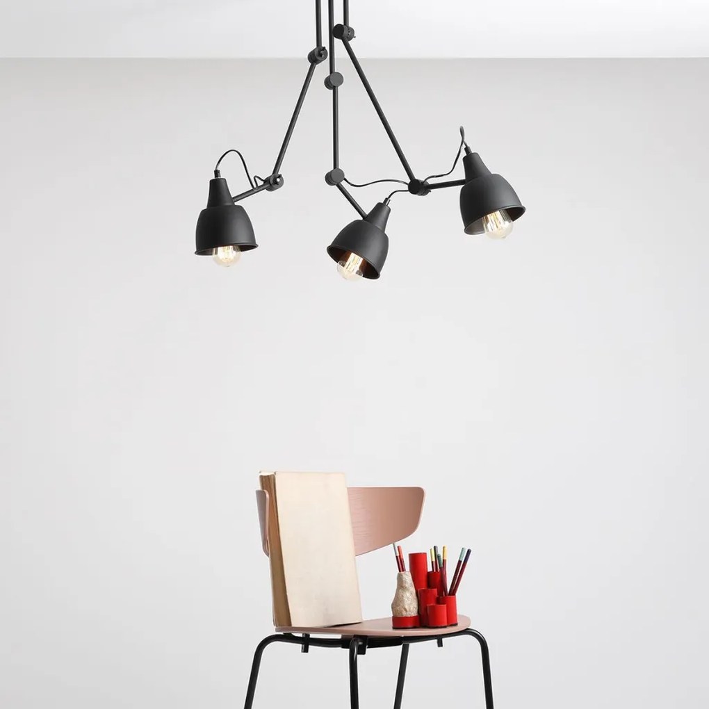 ALDEX 842PL_E AIDA Loft Mennyezeti Lámpa Fekete E27 IP20