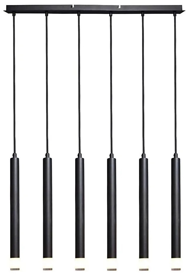 Rabalux 72362 - Csillár zsinóron RAMIRA 6xG9/5W/230V fekete