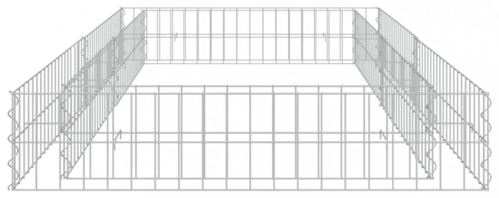 horganyzott acél gabion magaságyás 200 x 100 x 20 cm