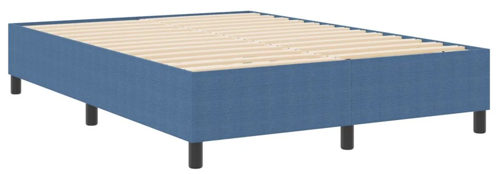Boxspring Ágy Kék 160x200 cm Corduroy Szövet