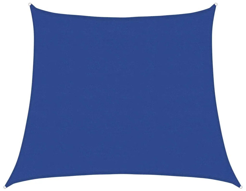 kék trapéz alakú HDPE napvitorla 160 g/m² 4/5x4 m