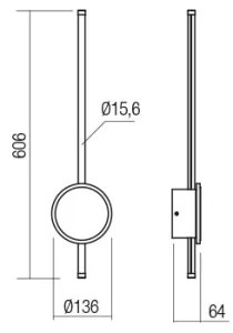Redo 01-2701 - LED Fali lámpa DIAZ LED/18W/230V CRI 90 fekete