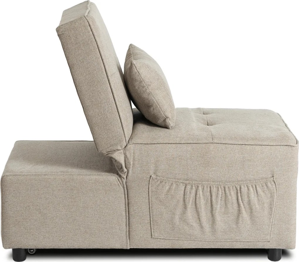 Dönthető, alvófunkciós fotel iberis 67 cm bézs, fotel