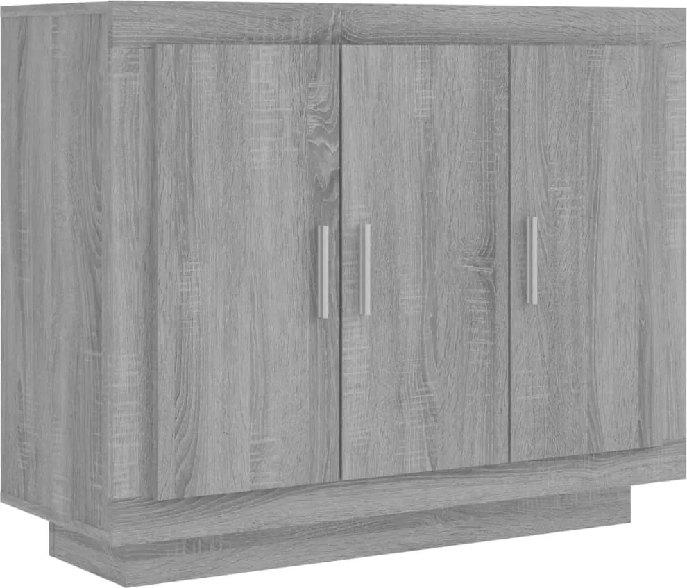 vidaXL szürke sonoma szerelt fa tálalószekrény 92x35x75 cm