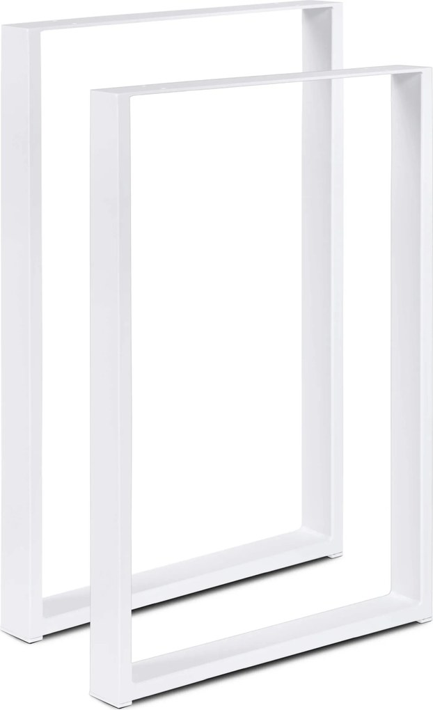 Fém lábak íróasztalhoz Profil 4x2 cm 50x72 fehér