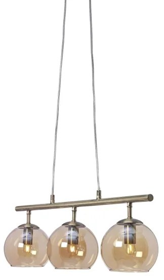 Cottex T2493AA - CAPELLA kábelre szerelhető függőlámpa 3xE14/40W/230V, füstszínű/barna