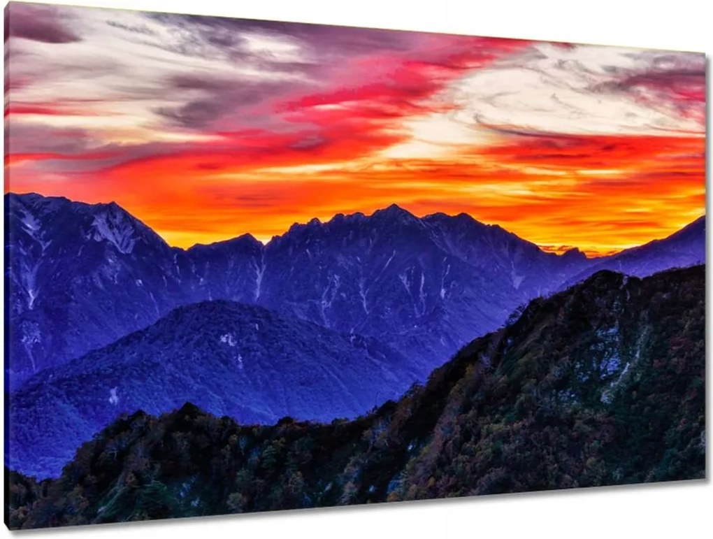 Festmények 120x80 Hegyi táj nyugattal