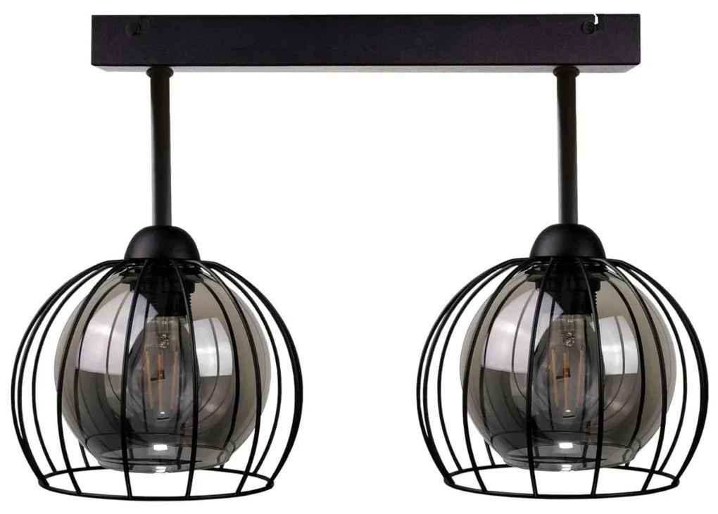 Keter Lighting Felületre szerelhető csillár SOLO BLACK 2xE27/60W/230V KE0092
