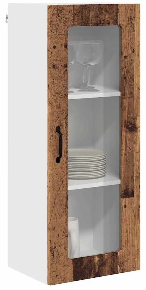 Fali konyhaszekrény polcokkal Öreg fa 40 x 31 x 100 cm Faanyag