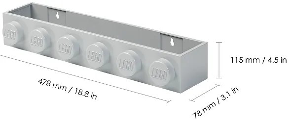 Fali polc, különféle - LEGO szín: fekete