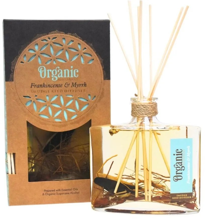 Organikus diffúzor Frankincense & Myrrh 150ml, pálcikákkal