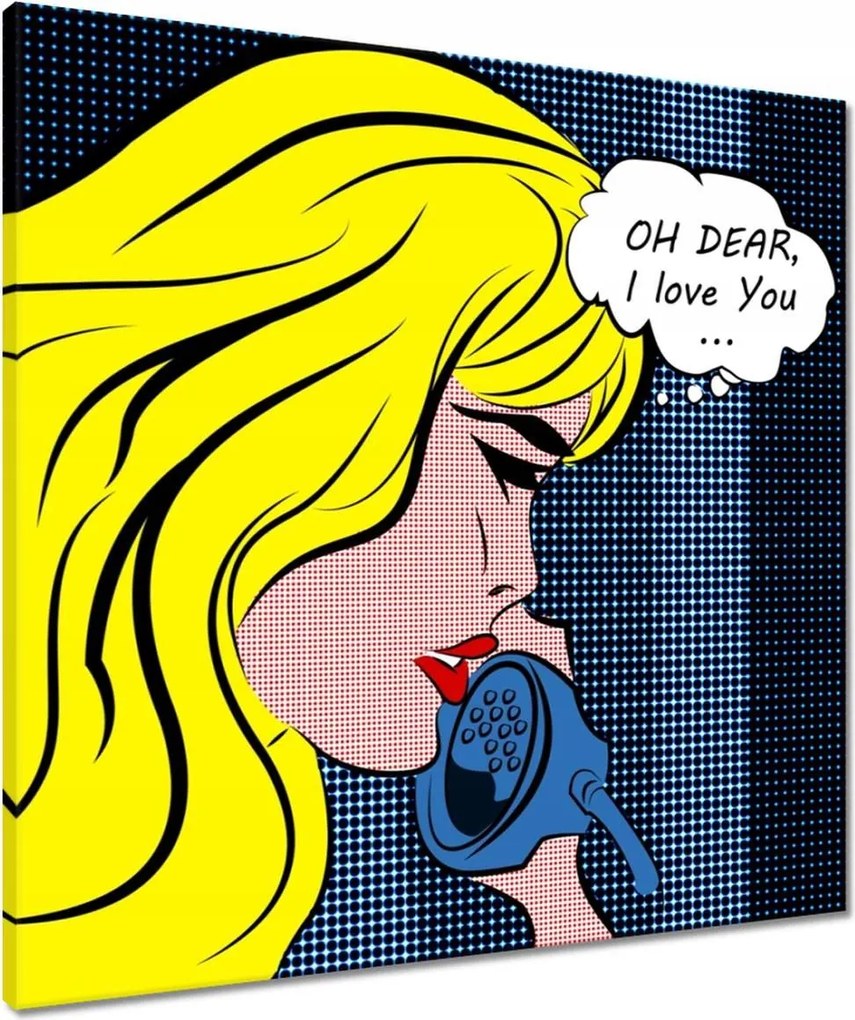 Vászonkép 60x60 Oh Dear I love you Képregény