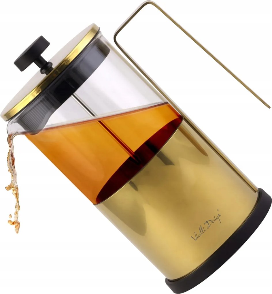 Elegáns, stílusos kávé- és teafőző 1000ml arany