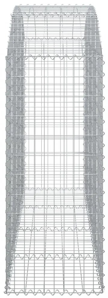 vidaXL íves horganyzott vas gabion kosár 200x50x120/140 cm