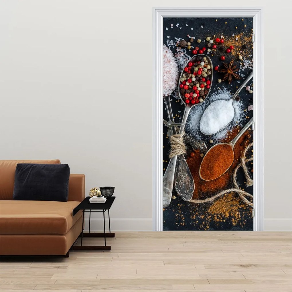 Fotótapéta ajtóra - Fűszerek (95x205cm)
