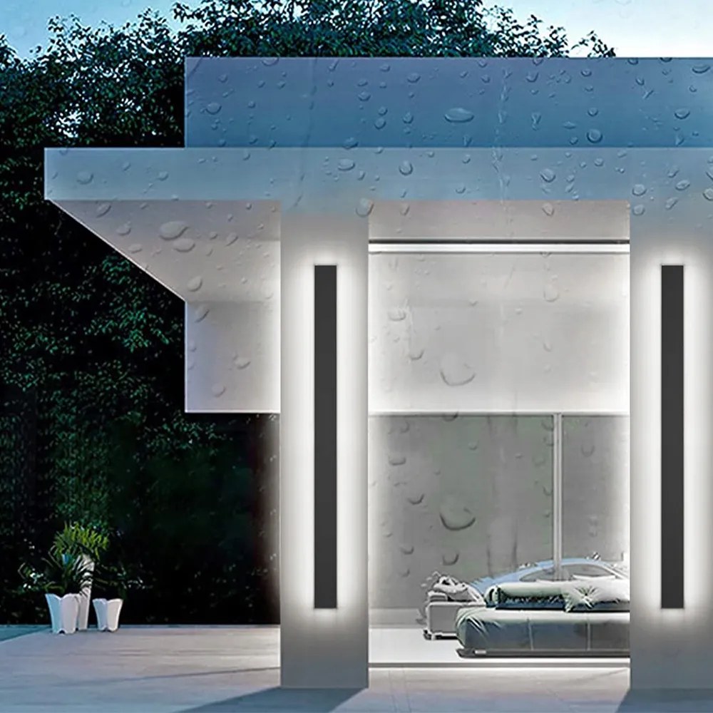 80CM Led Fali Lámpa Homlokzati Kültéri Hosszú 24W hideg fehér