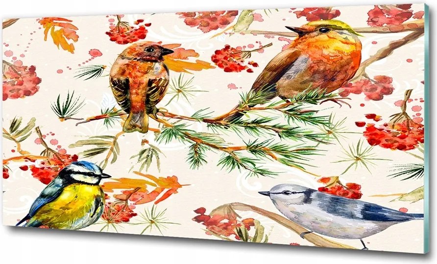 Fotó kép edzett üveg Virágos minta 125x50