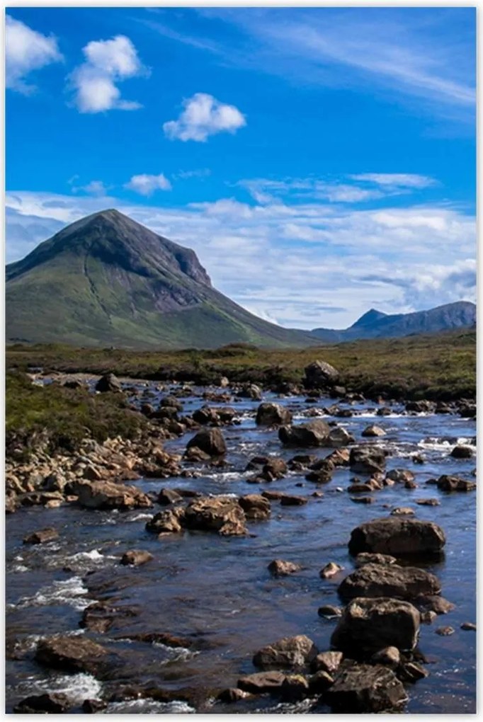Poszterek 60x90 Kő folyó Hegyek