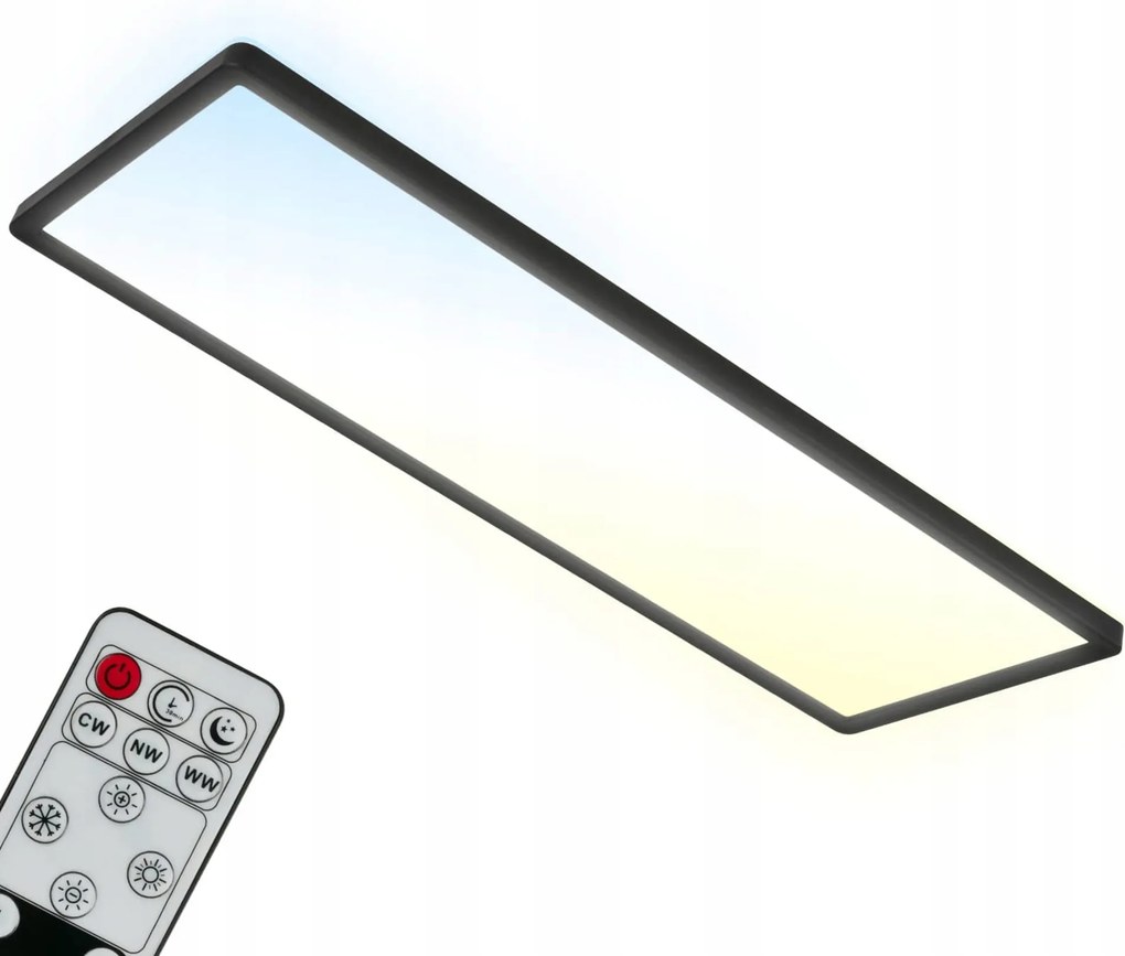Briloner Brilo 7403-015 Led panel 29,3 cm, 23W, 3000lm, Cct, fekete