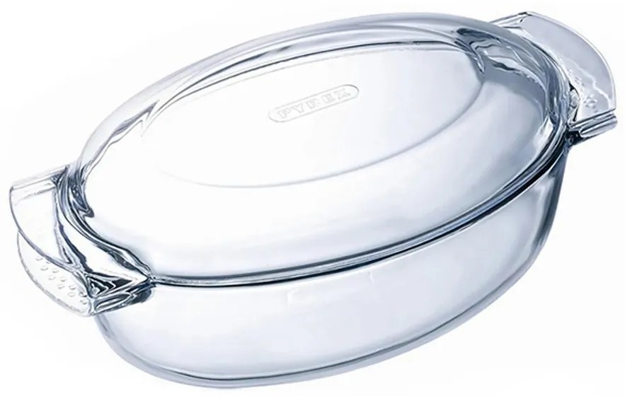 Pyrex üveg sütőtál fedővel, 5,8 l