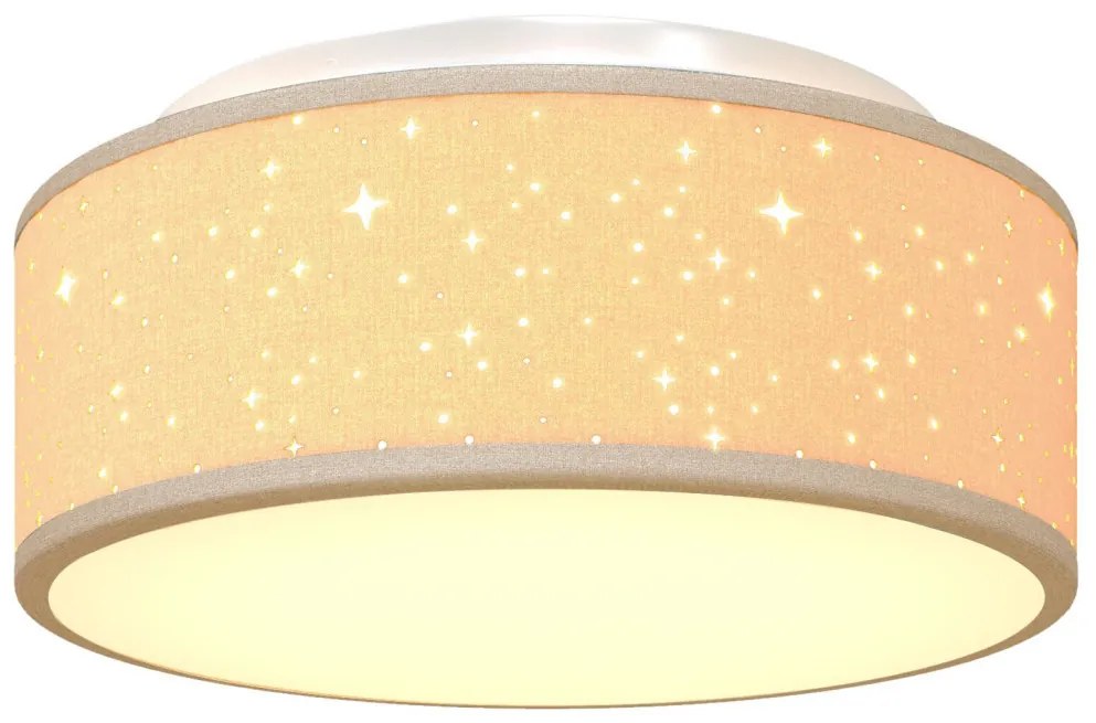 Mennyezeti Lámpák Csillagos Lámpaernyővel Taupe Ø 30 cm Szövet E27