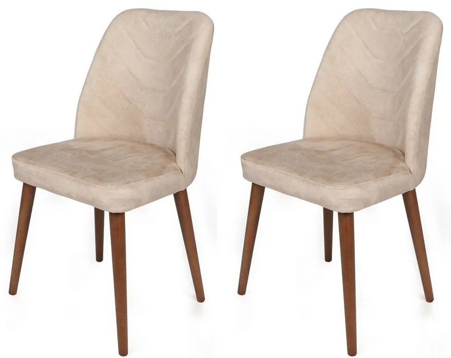 Dallas Beige and Walnut étkezőszék szett, 2 db