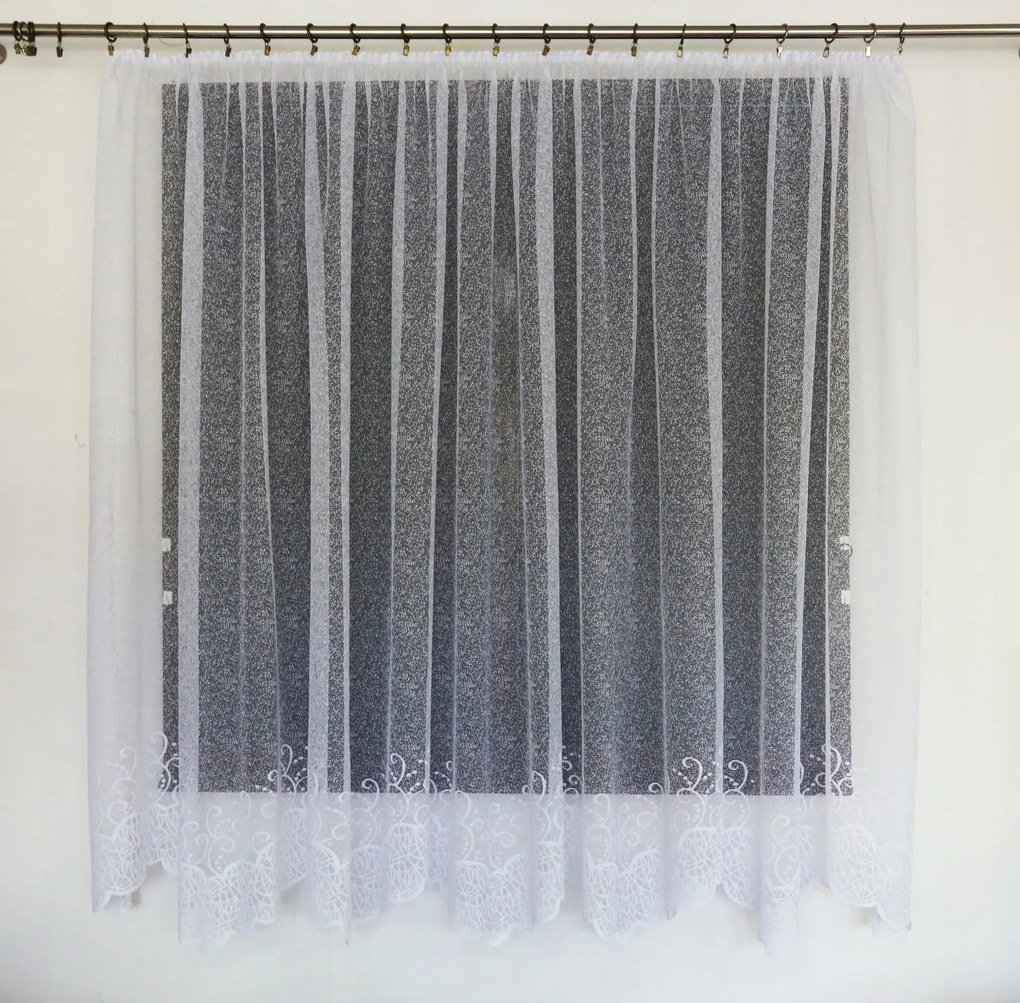 Mg Függöny jacquard Z021 Fehér 500x250cm Kész Szalaggal M