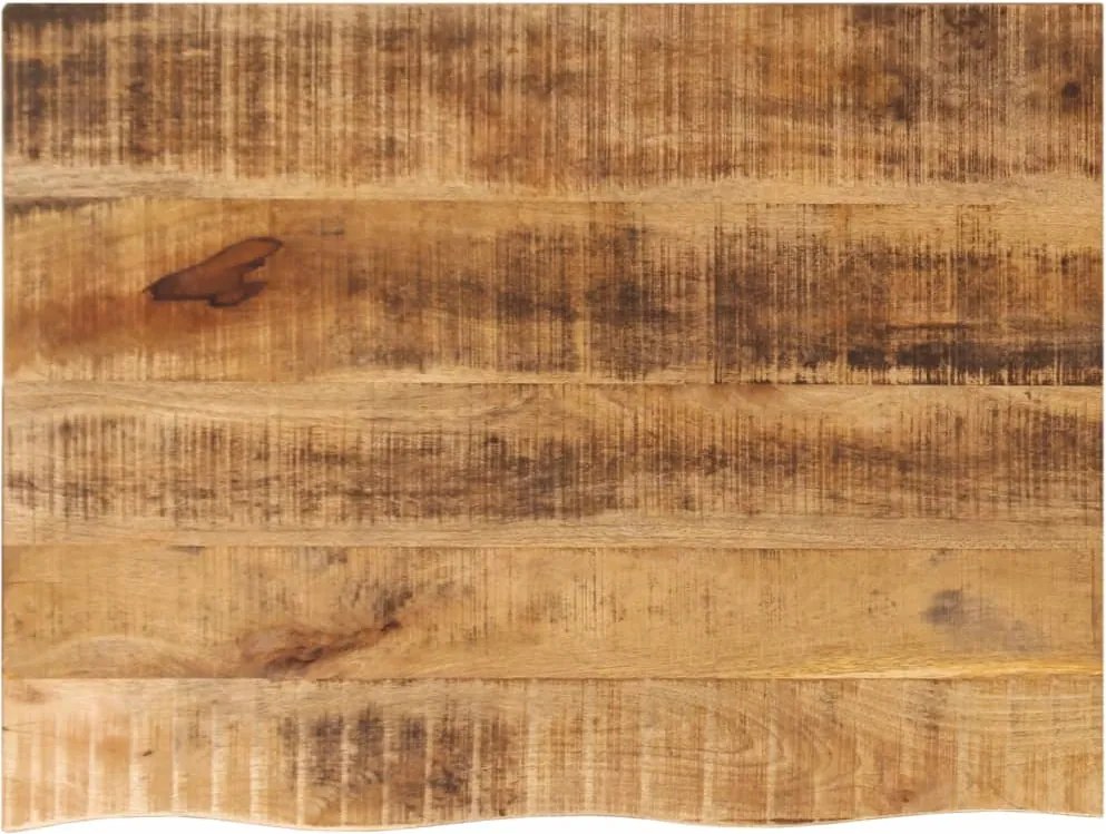 vidaXL tömör nyers mangófa természetes élű asztallap 70 x 60 x 2,5 cm
