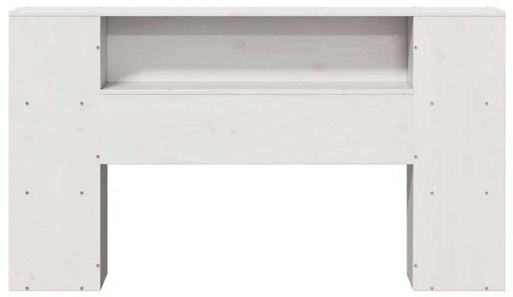 fehér tömör fenyőfa fejtámla tárolóval 120 cm
