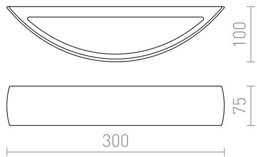 RED - Design Rendl - R10266 - Fali lámpa CRESCENT R7s/80W/230V