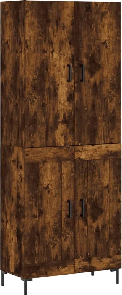 vidaXL füstös tölgy színű szerelt fa magasszekrény 69,5 x 34 x 180 cm