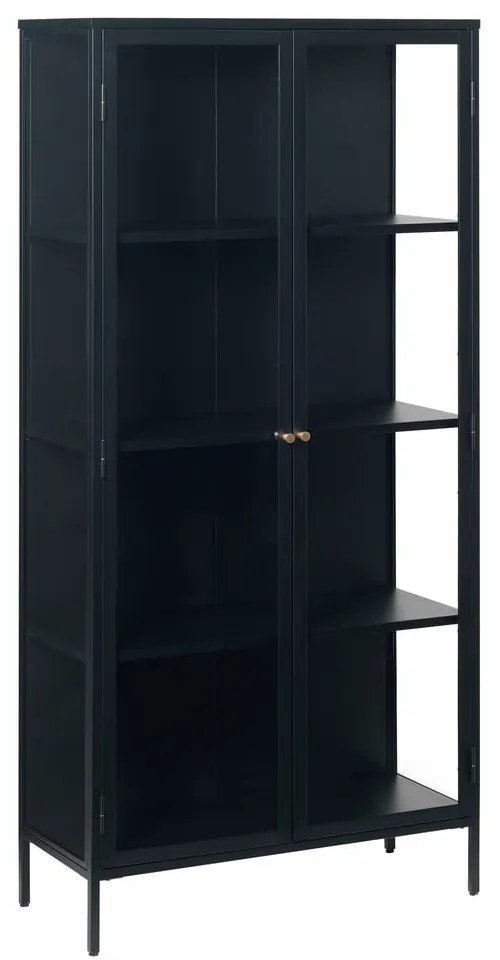 Fekete fém tálalószekrény 90x190 cm Carmel – Unique Furniture