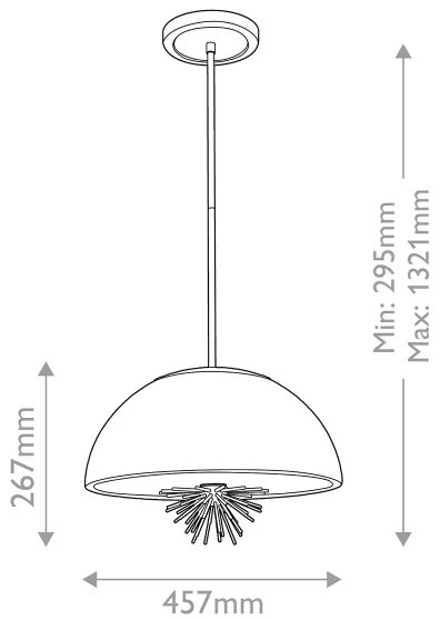 Quoizel STARING-3P-DG-OPAL-Csillár rúdon STARING 3xE14/40W/230V átm. 45,7cm arany